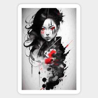 Japan Ink Style Women Magnet